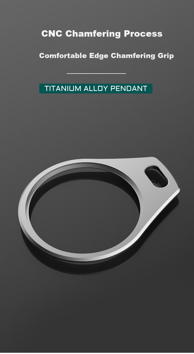 YORA Titanium Alloy Case Compatible with Apple AirTag, Keychain Ring Locator Case, Necklace Strap Car Key 3