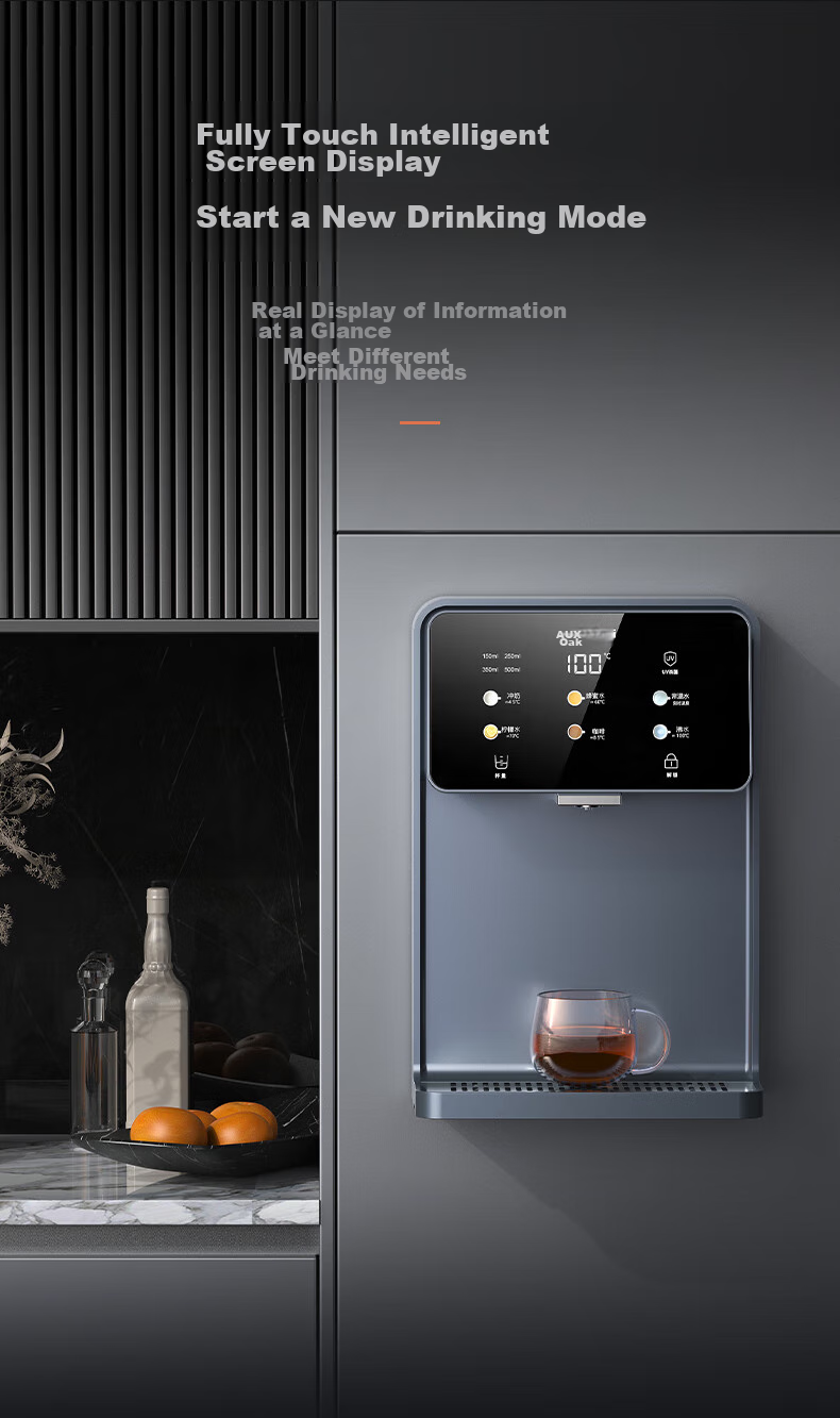 AUX High-End Yunche Series Wall-Mounted Water Dispenser, Newly Upgraded Knob Temperature Control UV Sterilization High-Power Self-Priming Rapid Heating Water Dispenser Purifier Companion YGX-2212W 10