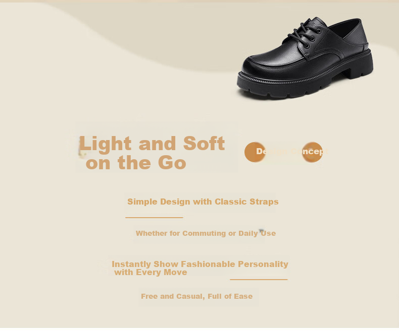 Qiangren Women's Shoes, Top-Grain Leather, Breathable Thick-Soled Flats, Comfortable Wide-Fit Leather Shoes, Loafers, JDA73272, Black, Size 37 2