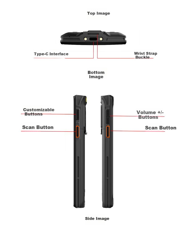 UROVO DT50X Handheld Data Terminal, Android PDA, ERP Collector, Industrial Smartphone, Inventory Counter, Wireless Scanner 13