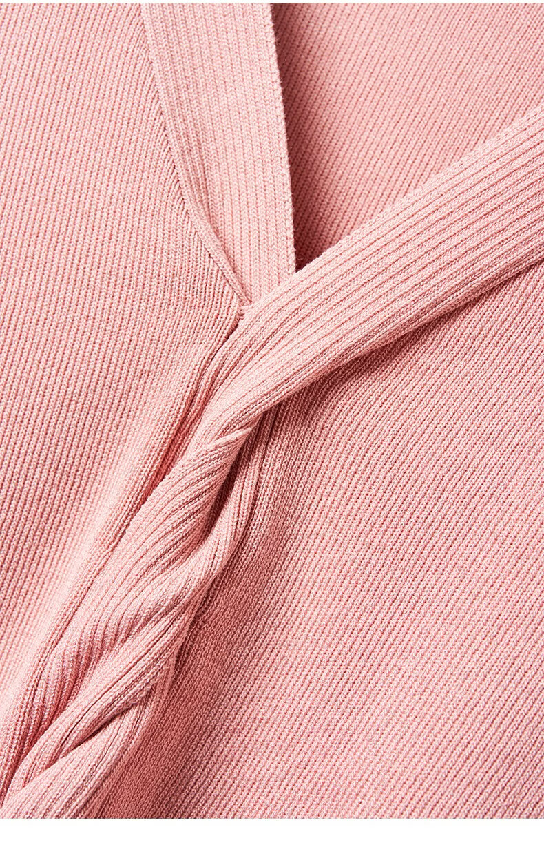 YANYEE Pink Versatile Knit Sweater for Women, 2025 Early Spring Simple Elegant Slimming V-Neck Long Sleeve Top, Pink, Size S 10