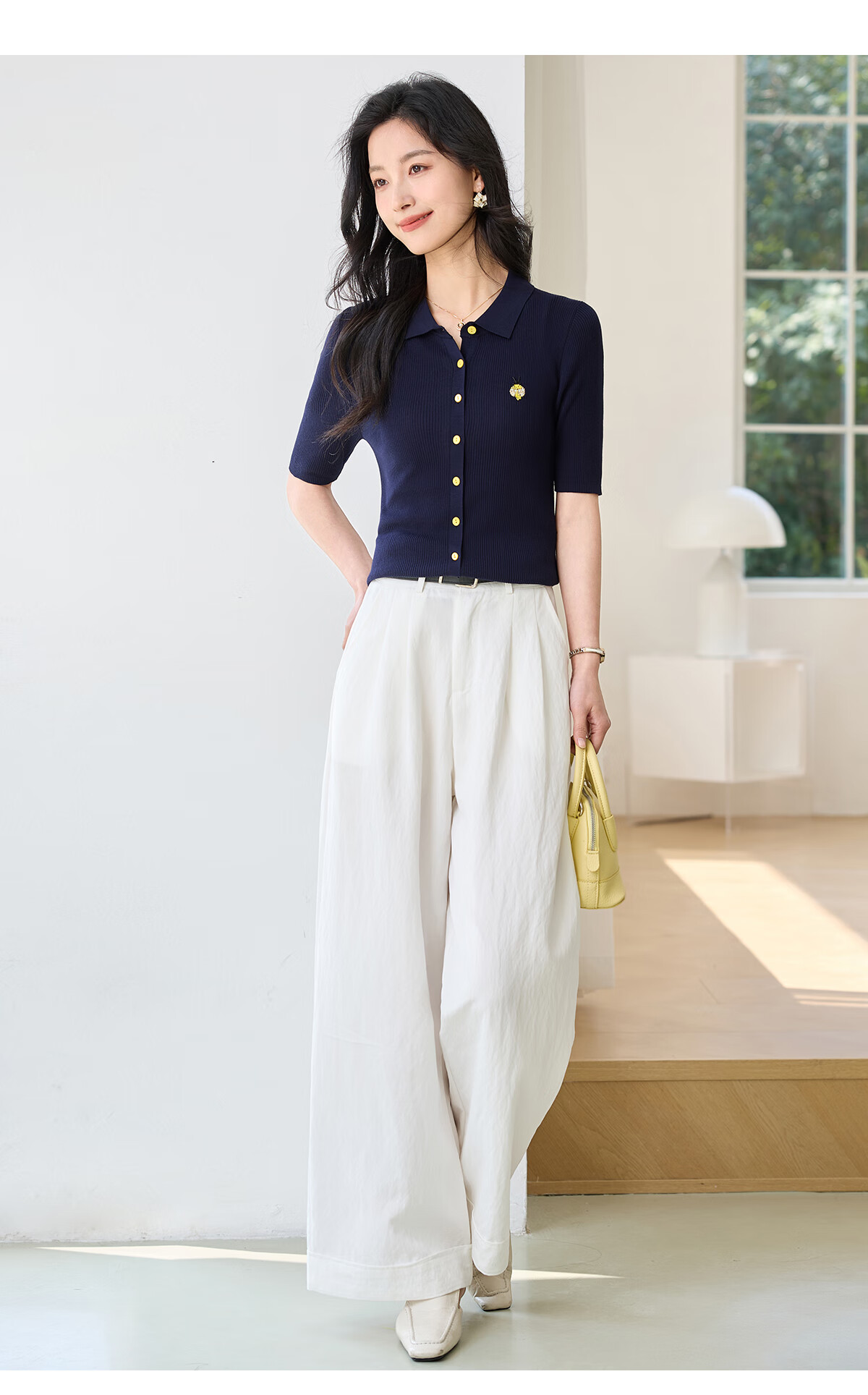 Chushen Spring And Summer Wide-Leg Pants for Women, High-Waisted, Height-Increasing, Straight-Leg, Loose-Fitting, Slimming, Relaxed Casual Long Pants S52X062 22