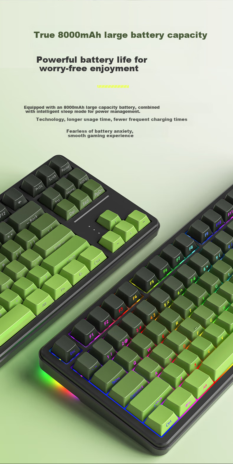 Langtu T88 Mechanical Keyboard Wired Wireless Bluetooth Tri-mode 88-Key Silent Keyboard Gaming E-sports Computer Office Keyboard 10000mAh Blackberry Strawberry Milkshake Switch 9