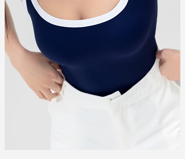 Curvilism [Victoria Song Style] Yoga Fitness Shaping Bodysuit Tummy Control Hip Lift Waist Cincher Navy Blue Size L 5