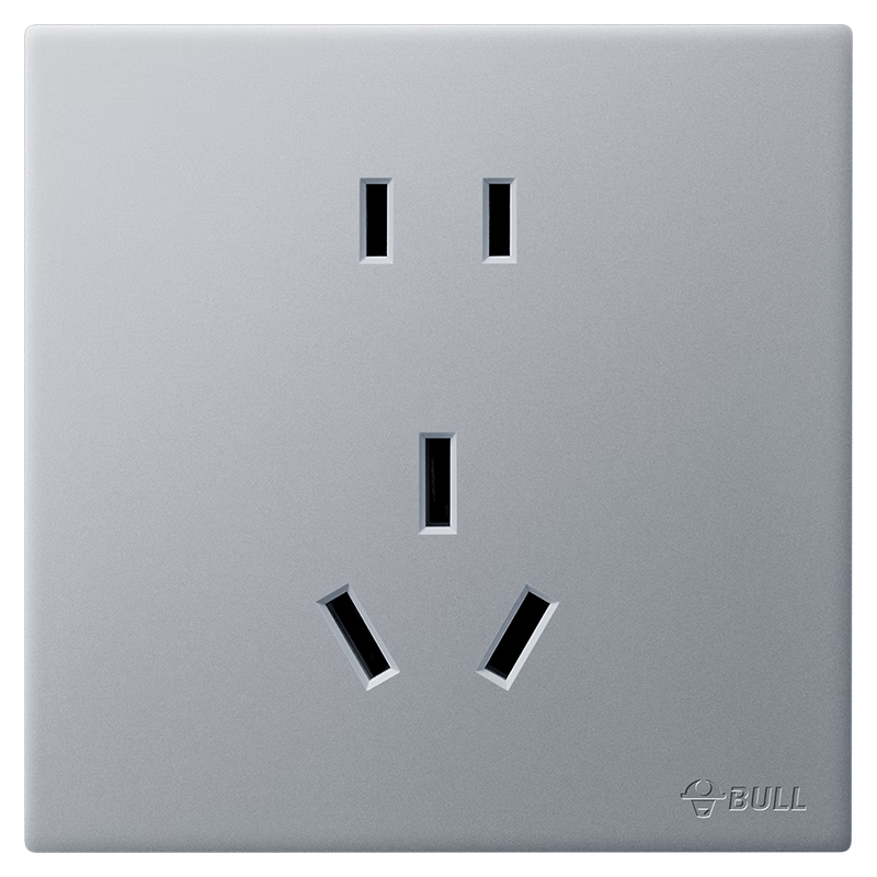 BULL Switch Socket G60 Series Two-Hole 10A Three-Hole 16A Air Conditioner Ultra-Thin Socket Panel G60Z227 Moonlight Gray