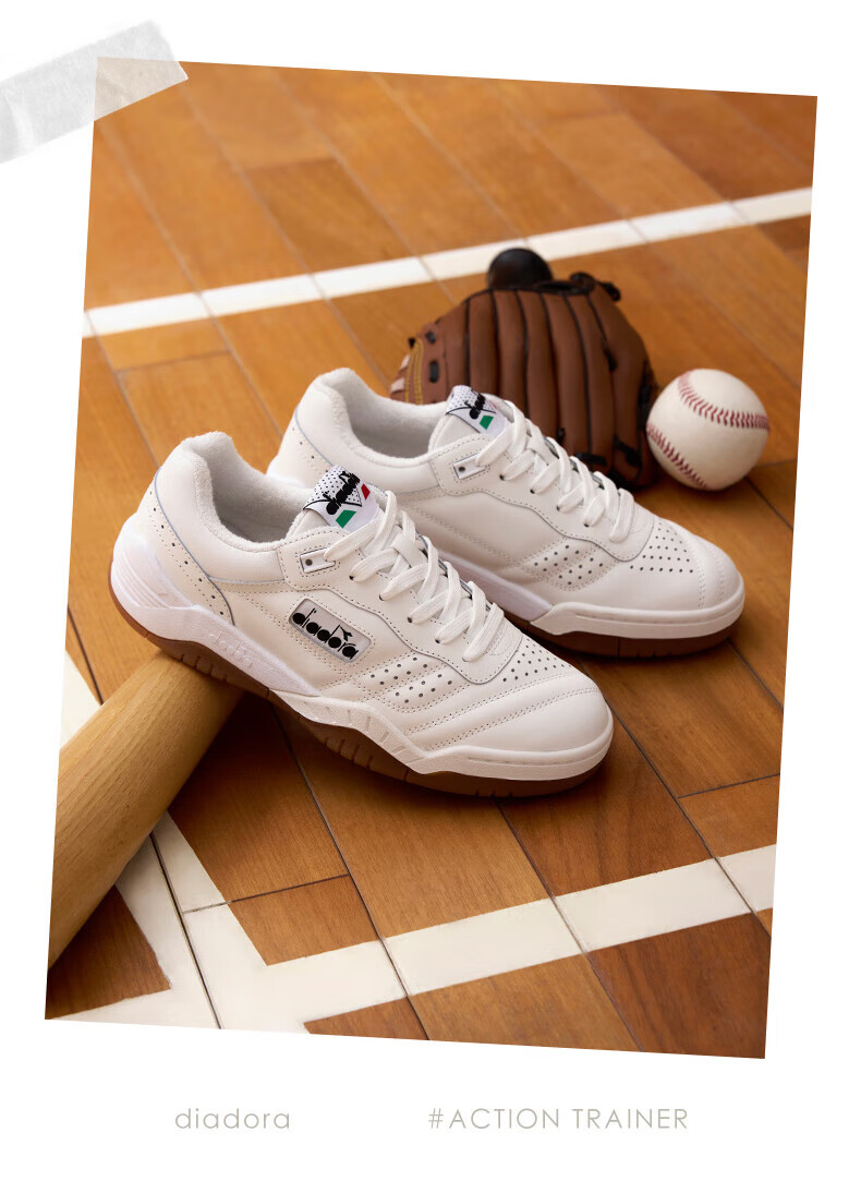 Diadora Men's And Women's Classic Sports Casual Shoes Action Trainer, Zircon Black/smoke White, Size 44 8