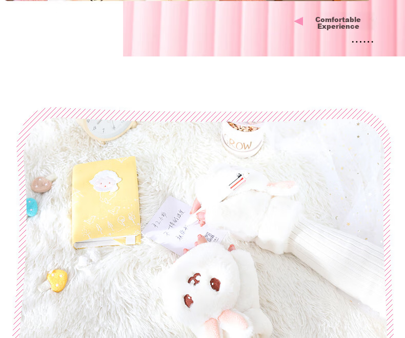 677888 Flip-Top Gloves for Women, Winter Student Cute Cycling Warm Half-Finger Christmas Gift for Girls Birthday Present 27