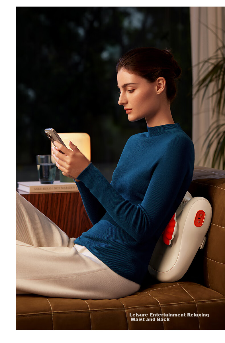 Westinghouse BXmini Waist Massager Massage Cushion Shoulder Neck Waist Back Full Body Massager Red Light Heat Therapy Lumbar Support Birthday Gift for Wife Girlfriend Starry Gray 33