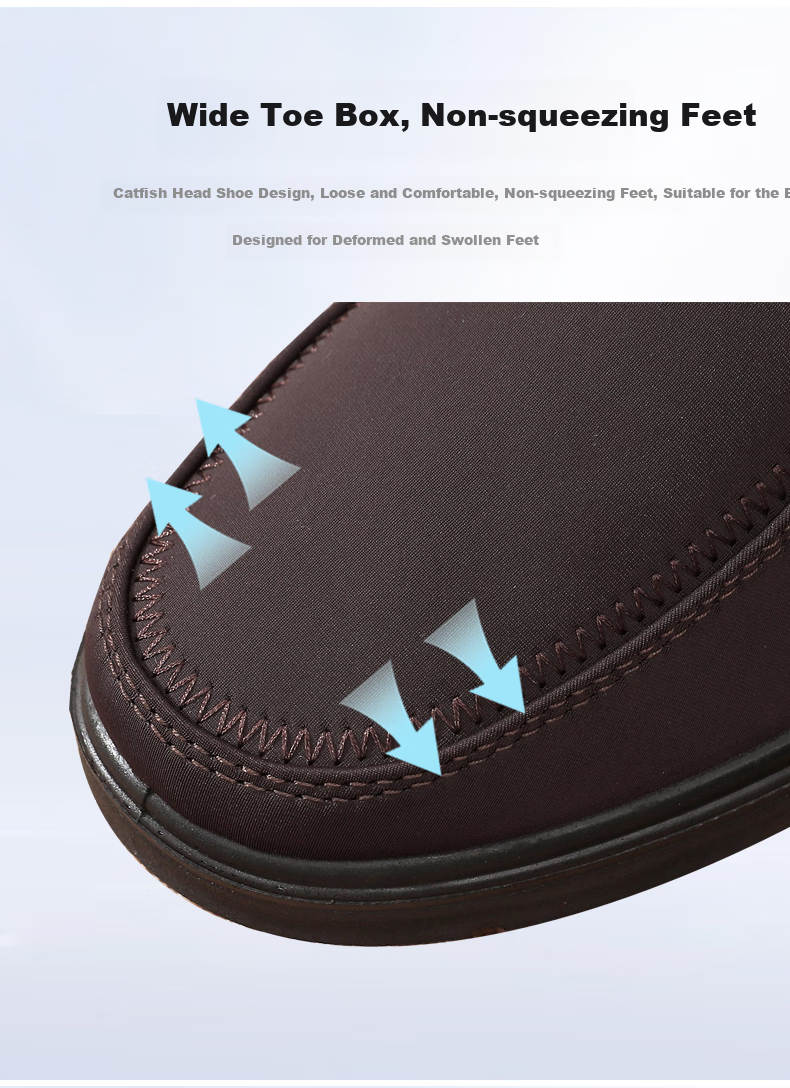 Ankang Old Beijing Cloth Shoes for Men, Breathable Waterproof Dad Shoes, Soft-Soled AK33623 for Middle-Aged And Elderly, Coffee Color, Size 47 5