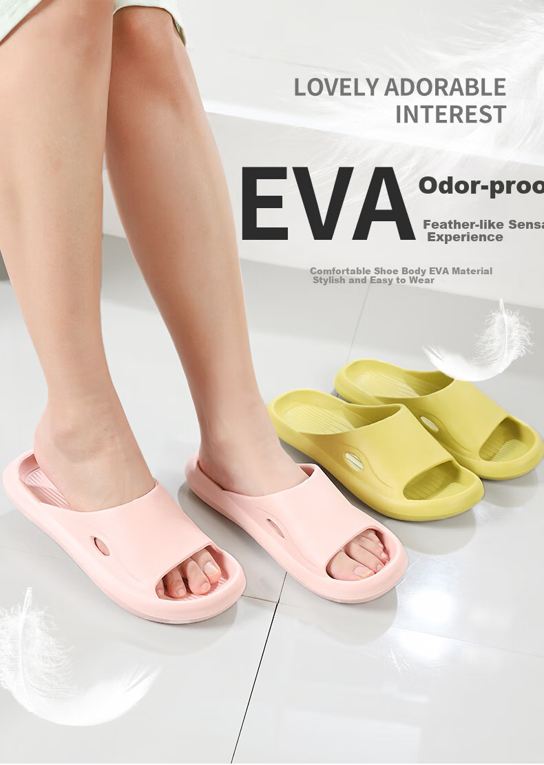 FOOTOPPO Women's Slippers, Summer Indoor Soft Squishy Feel, EVA Home Slippers, Non-Slip Bathroom Slides for Showering 1