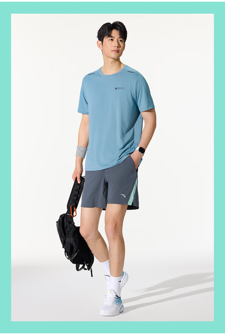 Anta Quick-Dry T-Shirt | Men's Short Sleeve Summer Moisture-Wicking Breathable Training Running Fitness Top 3