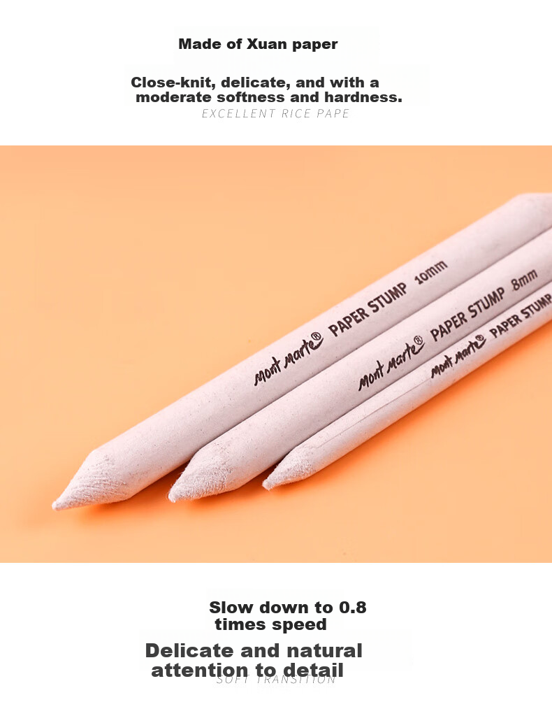 [Lowest Price Online] Mont Marte Sketching Blade Art Student Highlight Detail Shadow Blending Eraser Scraper Sketch Sponge Pen Replacement Head Eraser Blending Cotton MPN0228CN Sketching Markers Drawing 6