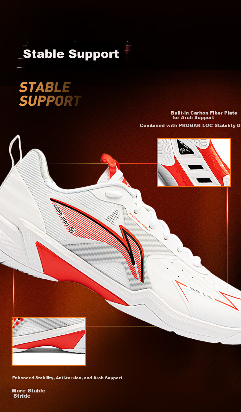 Li-Ning Badminton Shoes, Zhanji 2.0, Unisex Professional Badminton Shoes, Balanced Performance, Anti-Twist And Shock-Absorbing 4