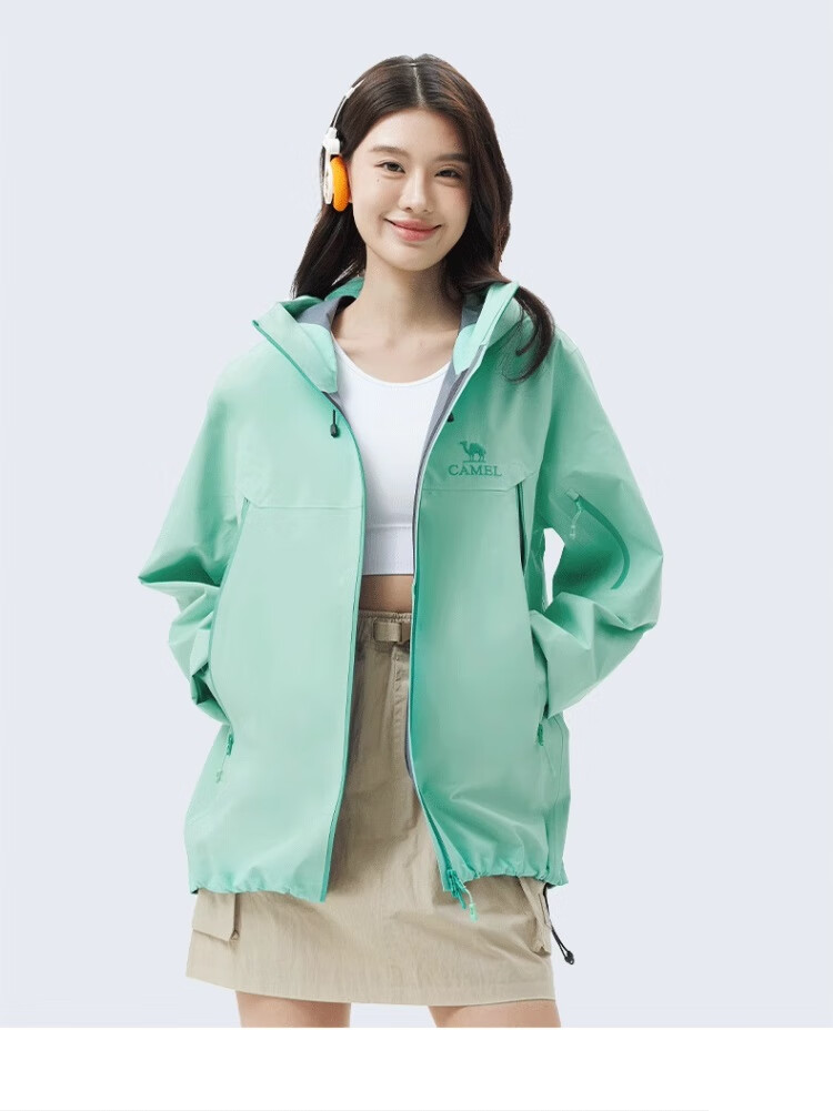 CAMEL [Wangzhe Kaijia] All-Weather Hardshell Jacket, Heavy Rain Waterproof Professional Hiking Suit, 735BA31011 9