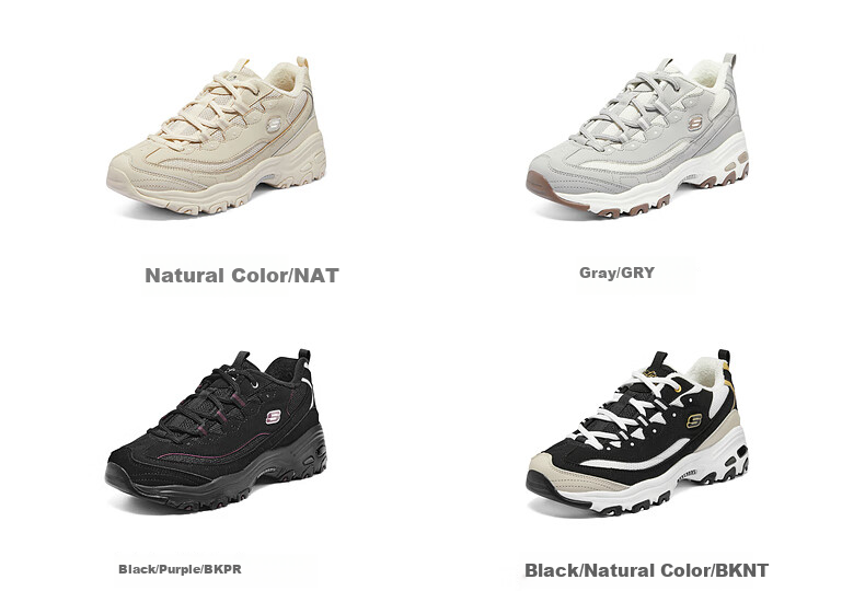 Skechers Black, White And Gold Fleece-Lined Dad Shoes for Women, Thick-Soled Height-Increasing Versatile Comfortable Warm Sneakers 896268 2