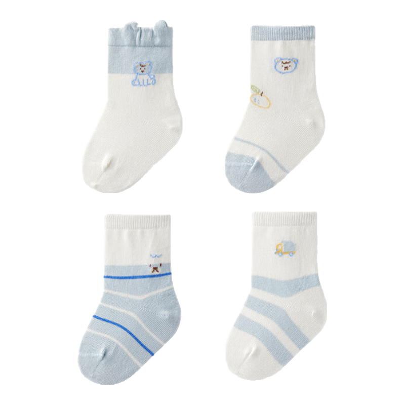 Shiyuejiejing Baby Socks, Summer Mid-Calf Socks for Boys And Girls, Newborn Cotton Socks, Breathable Children's Socks, All-Season Class A