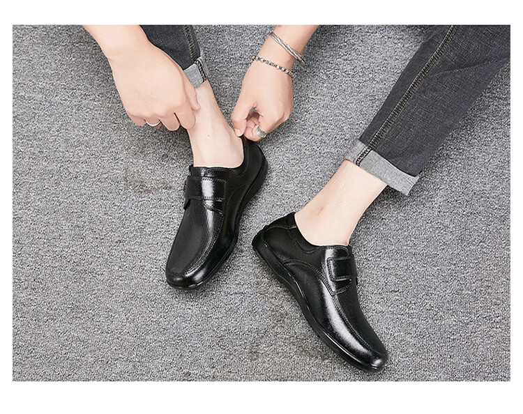 Huili Rain Boots for Men, Non-Slip Waterproof Shoes, Outdoor Wear-Resistant Rubber Shoes, Faux Leather Shoes, Oil-Resistant Chef Work Shoes, 3289 Black, Size 41 7