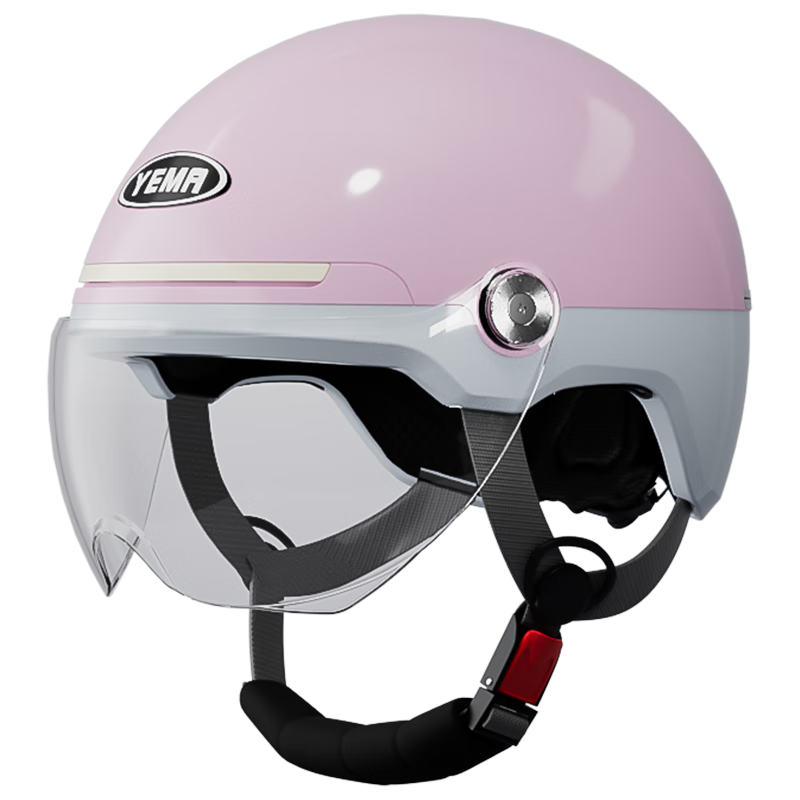 YEMA 3C Certified Electric Vehicle Helmet Women Summer Motorcycle Half Helmet Men New National Standard Class A Summer Sun Protection Lightweight Four Seasons Electric Scooter Safety Helmet 369S Cherr