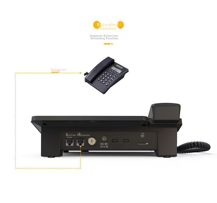 Newmine HL2008TSD-2084 (R) 16GB Long-Lasting Recording Telephone, Automatic Recording, Auto-Answer, One-Key Dialing 7