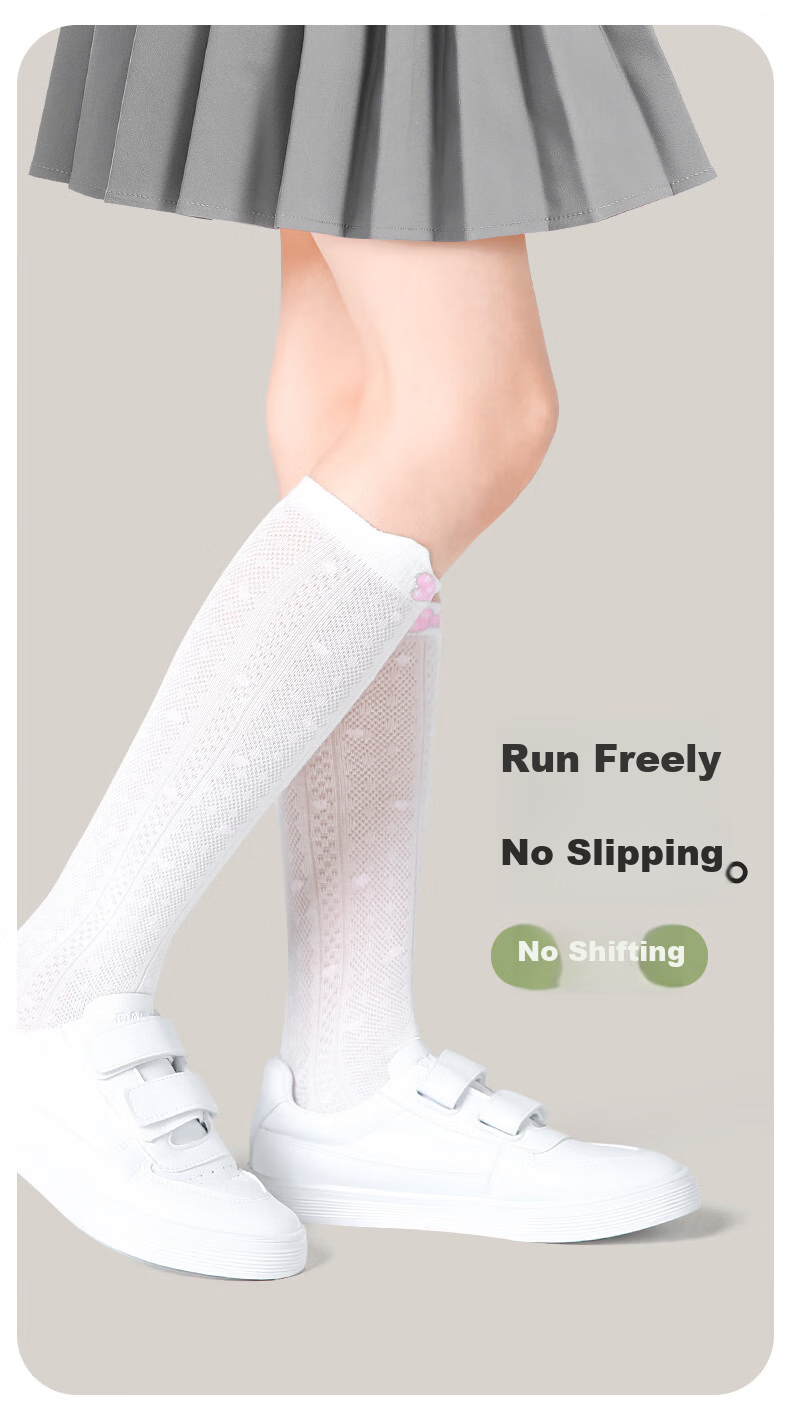 Barbie Girls' Mid-Calf Socks, Children's Long Socks, Girls' Thin Spring And Autumn Socks, Baby Half-Leg High Socks 6