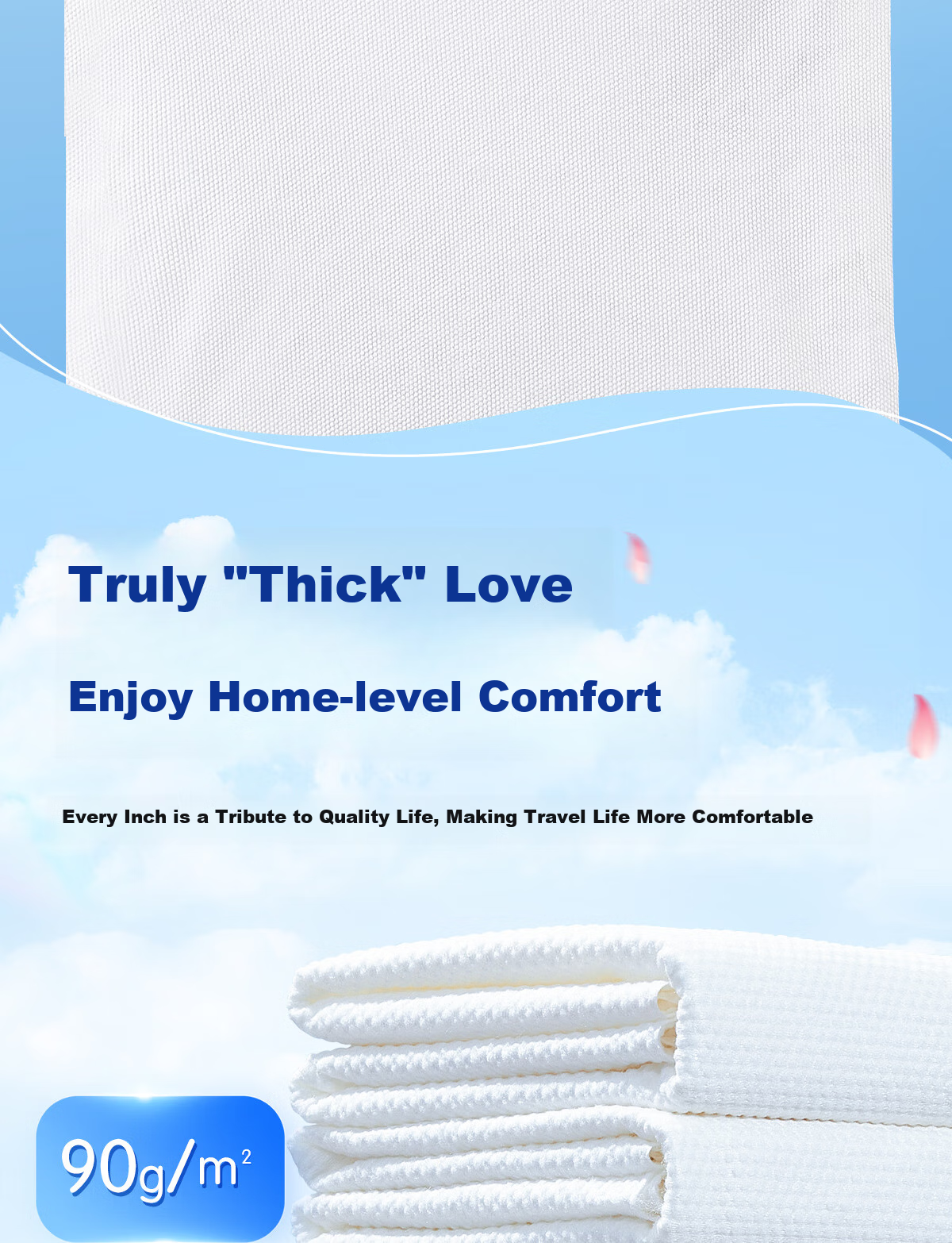 Ankexin Disposable Bath Towels, 5 Individually Wrapped, Extra Large And Thick, 70x140cm, Soft Cotton Towel with Pearl Pattern, Travel-Friendly And Portable 4