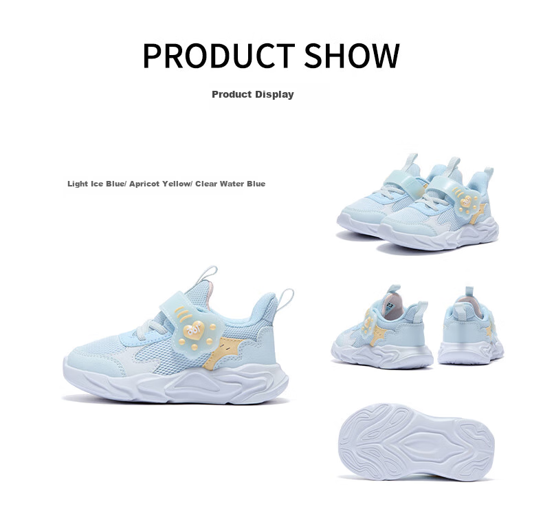 361° Children's Shoes, Spring And Autumn Girls' Lightweight Soft Casual Shoes, Second Stage Walking Shoes, Blue, Size 25 14