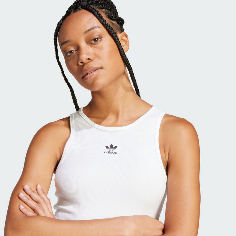 Adidas Trefoil Series, Women's ESS RIB TANK Vest, JC9007, Size S 4