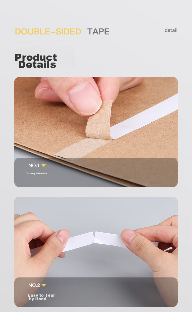 Master Package Double-Sided Tape, 5mm*50m*5 Rolls, Strong High-Adhesive Double-Sided Tape, Easy to Tear And Peel for Children's Crafts, No Trace Wall Sticker, Specialized Double-Sided Tape for Spring Festival Couplets 7
