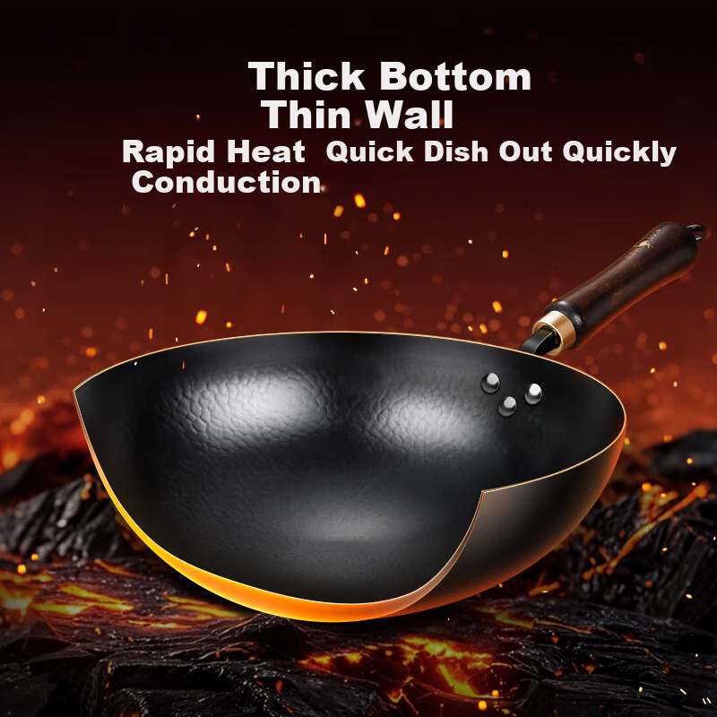 SSGP Iron Wok, Non-Coated Frying Pan for Home Cooking, Healthy Gas Stove, Preheated, Pure Iron, Round Bottom, 30cm, 37831 7