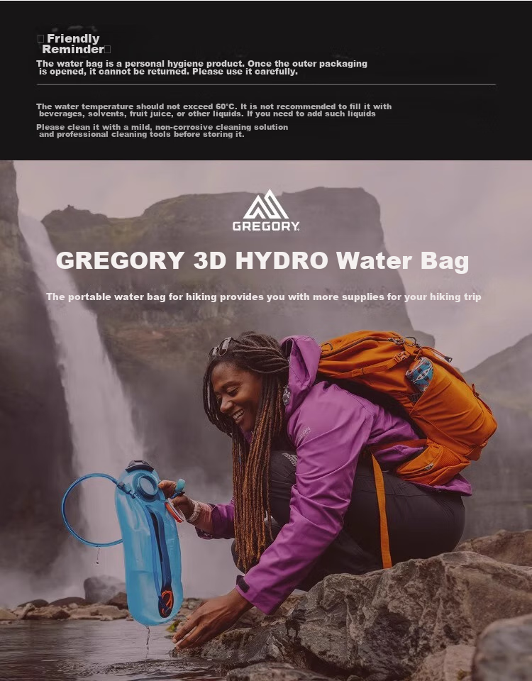 GREGORY 2L Outdoor Hydration Pack, Simple And Portable for Trail Running, Hiking And Mountaineering - Orange 1
