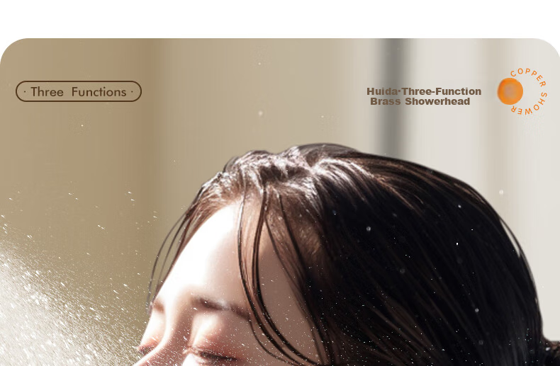 HUIDA Constant Temperature Shower Head Set with Brass Body, Home Bathroom No-Top Spray Full Set in Gunmetal Gray DW699 8