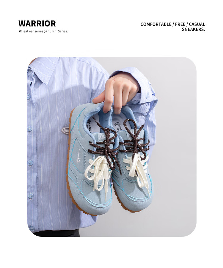 Huili Women's Shoes, Dexun Shoes, Soft-Soled Round-Toe Sneakers, Versatile Casual Sports Shoes, 4398Z, Blue, Size 35 15