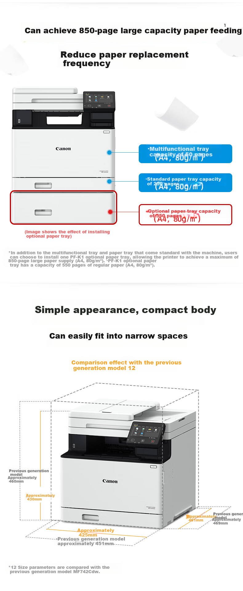 Canon IC MF752Cdw A4 Size Wireless Color Laser Multifunction All-In Printer (Print/copy/scan/Auto Duplex/Auto Document Feeder for Home Use) 3