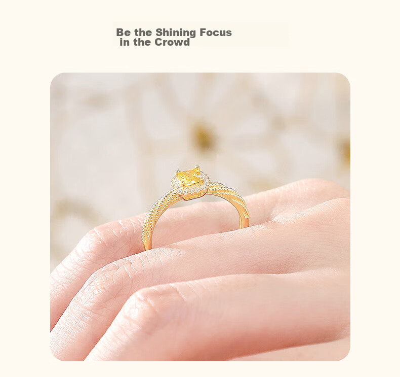 MOLADY Small Sugar Cube Silver Ring for Women, Gold Color Single Ring, Confession Proposal Birthday Gift for Girlfriend Or Wife on Valentine's Day, May 20th, Or Any Special Occasio 9