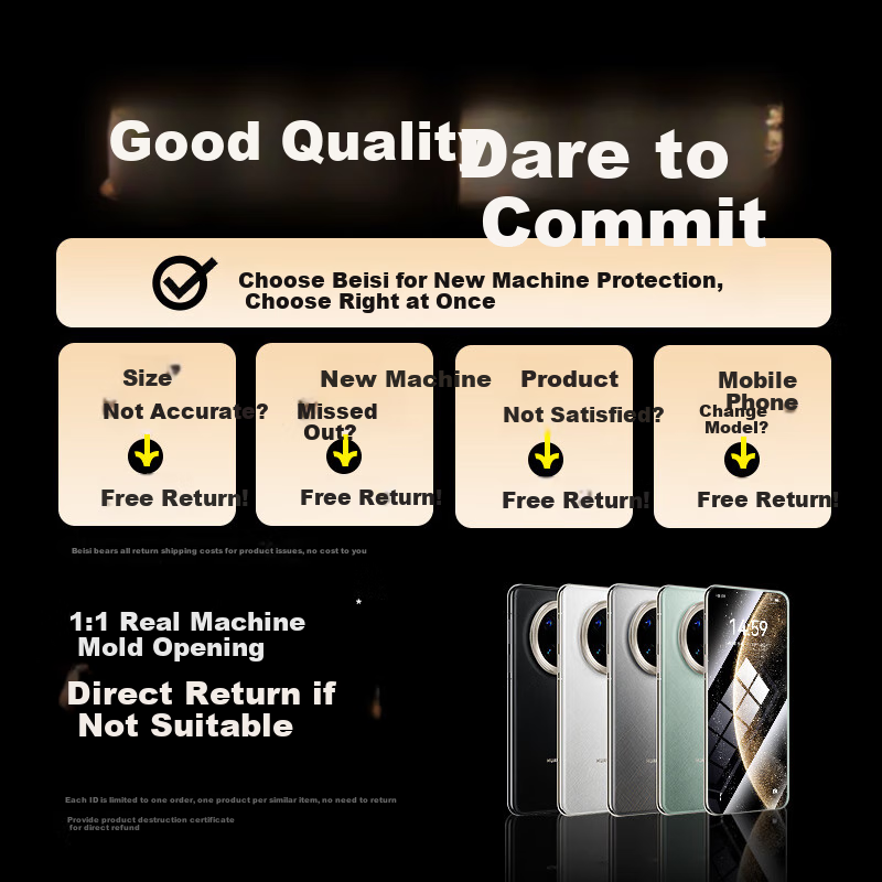 BASEUS [3D Heat-Bent Full Adhesive Film | No Obstruction to Screen] Suitable for Huawei Mate70RS Tempered Glass Film, Mate70RS Phantom Master Phone Protective Film, Shockproof Anti-Fingerprint Protective Film
