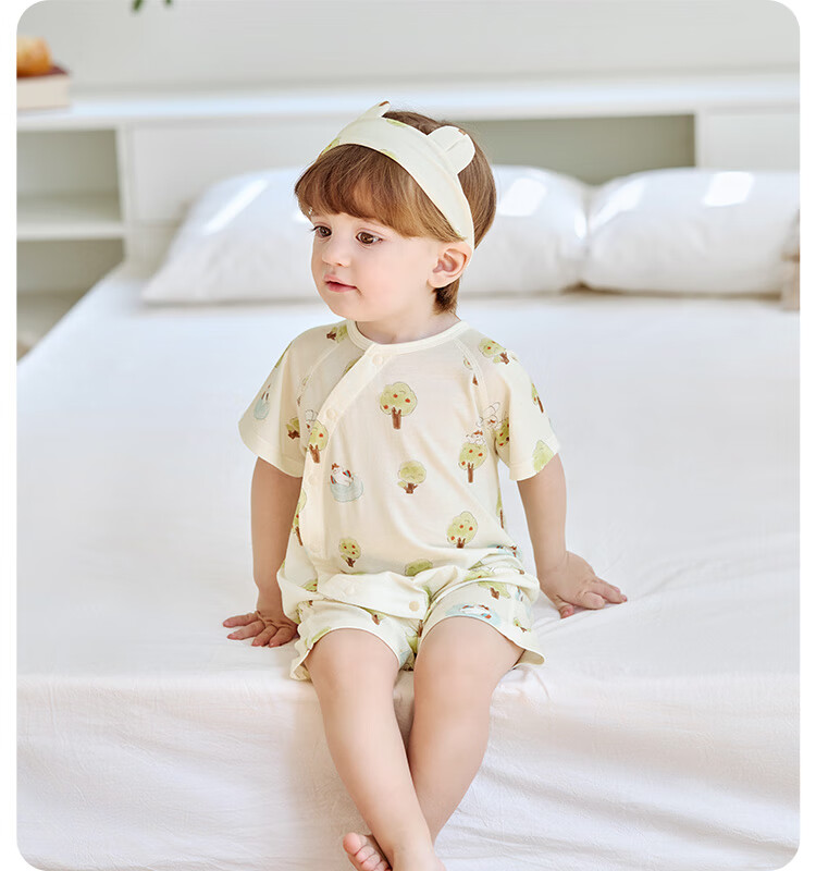 Weishi Muni Infant Short Sleeve Romper Summer Thin Baby Summer Clothes 8