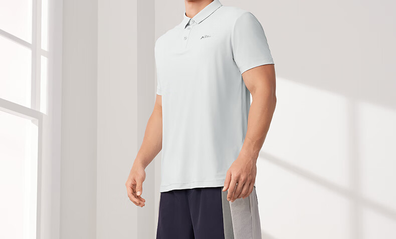 361° Men's Short-Sleeve Polo Shirt for Summer Sun Protection, Loose-Fitting Sports Ice Silk Fitness T-Shirt, Half Sleeve Men's Style 652524103D-8 22