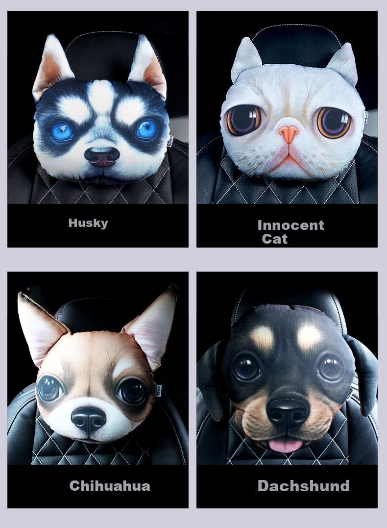 Huashi Car Lumbar Support, Back Cushion Cartoon Pillow Seat Waist Pillow Chair Backrest Car Waist Pad - Erha Style 9