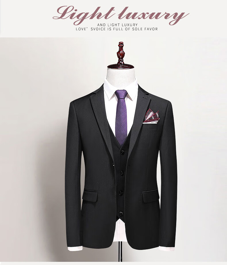 ROMON Suit Set for Men, Professional Formal Wear, Business Attire, Groomsmen And Groom Wedding Suits, Men's Clothing ZH2319 Gray 190 2