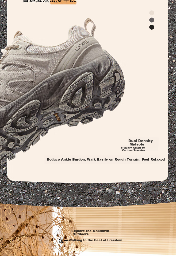 CAMEL [Wang Junkai's Choice - Triumphant] Hiking Shoes for Men And Women, Outdoor Non-Slip Wear-Resistant Climbing Sports Shoes 4