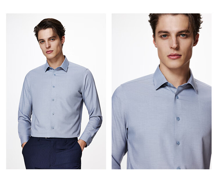 Judger [Linen Breathable] Men's Shirt, Long Sleeve, Spring And Autumn, High-End Feel, Lightweight, Breathable, Skin-Friendly, Soft, Crisp, Smooth Dress Shirt 8
