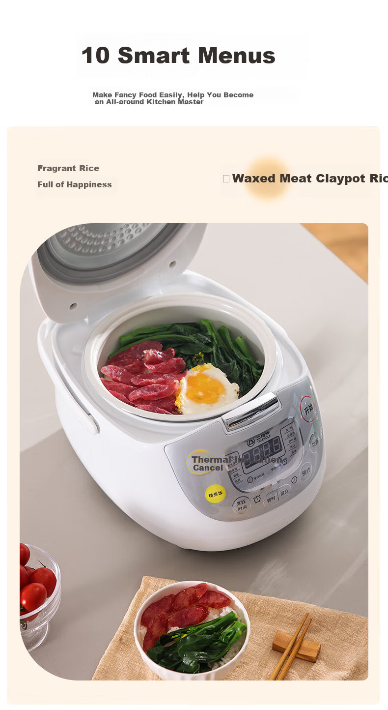 Triangle Rice Cooker, Small 3-Liter Capacity for 2-3 People, Smart Home Rice Cooker with Multiple Functions, Micro-Pressure Cooking Pot, 12-Hour Reservation, DRC-7ESL002D 9