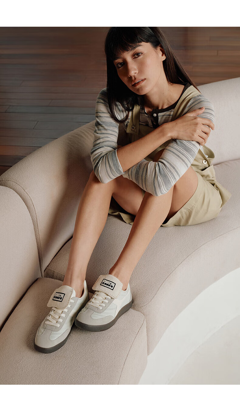 Diadora Women's Flip-Flop Casual Shoes Saunter FC, Suggesting to Order One Size Larger, White/silver/pink, Size 36 5