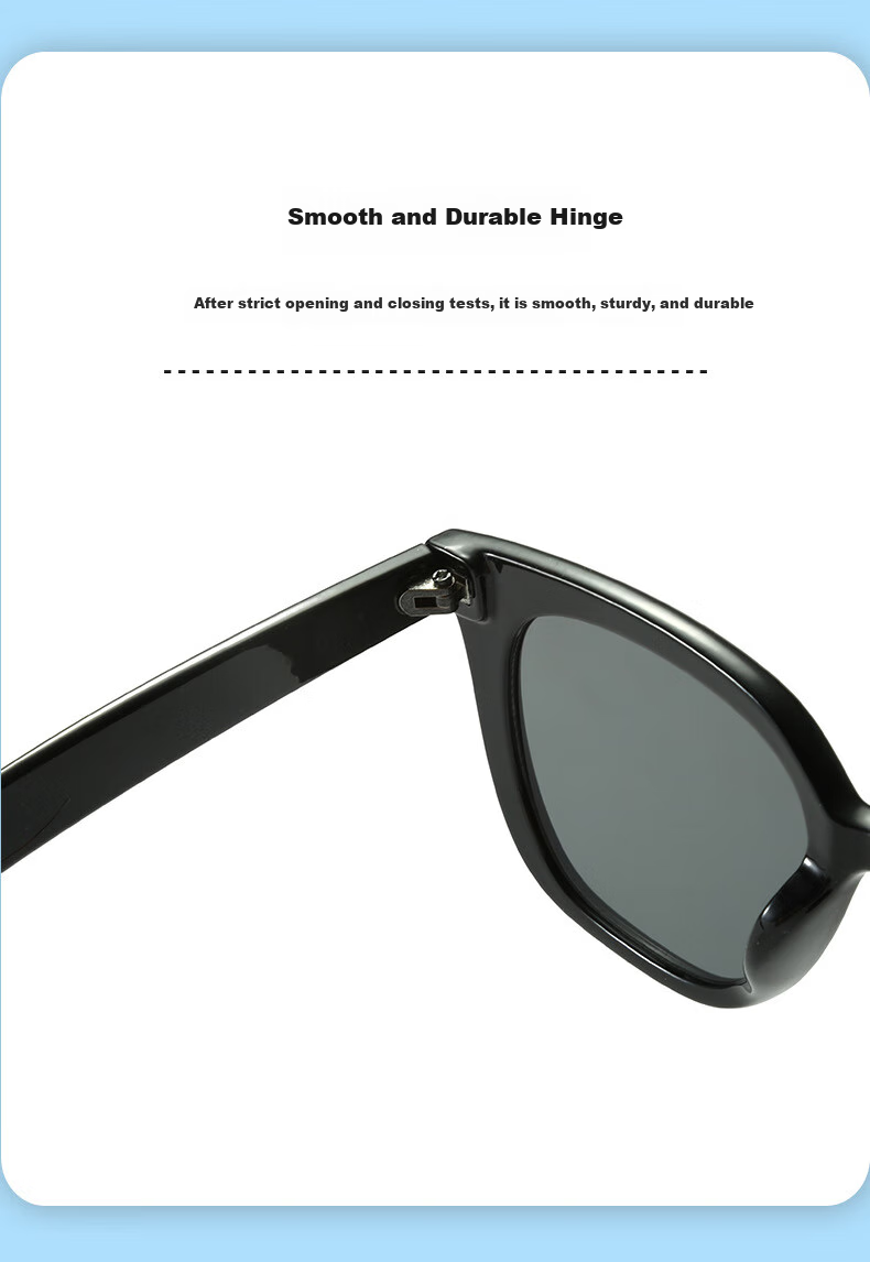 Boshide Sunglasses, Aviator Glasses, Women's Sunglasses, Fashionable Men's Driving Glasses, Star Style Black Frame with Gray Lenses 8