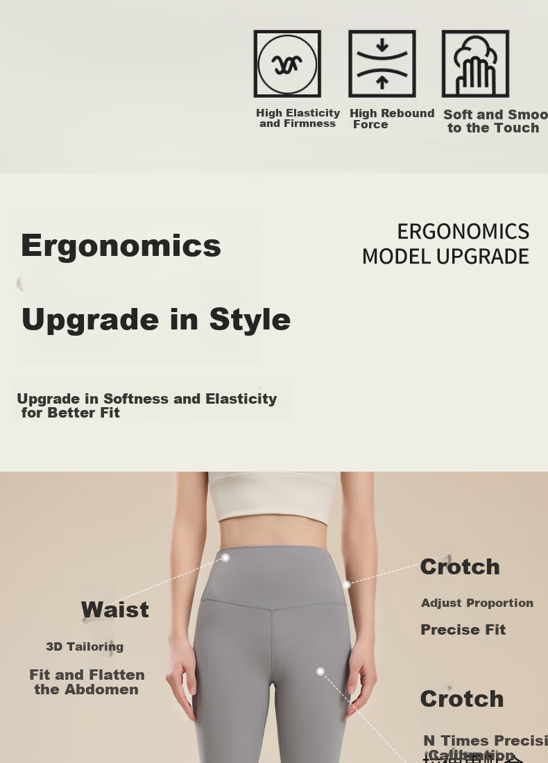 Ziyouxi Yoga Pants for Women, New Spring And Summer High-Waisted Butt-Lifting Slim-Fit Pilates Running Jump Rope Exercise Fitness Wear 1