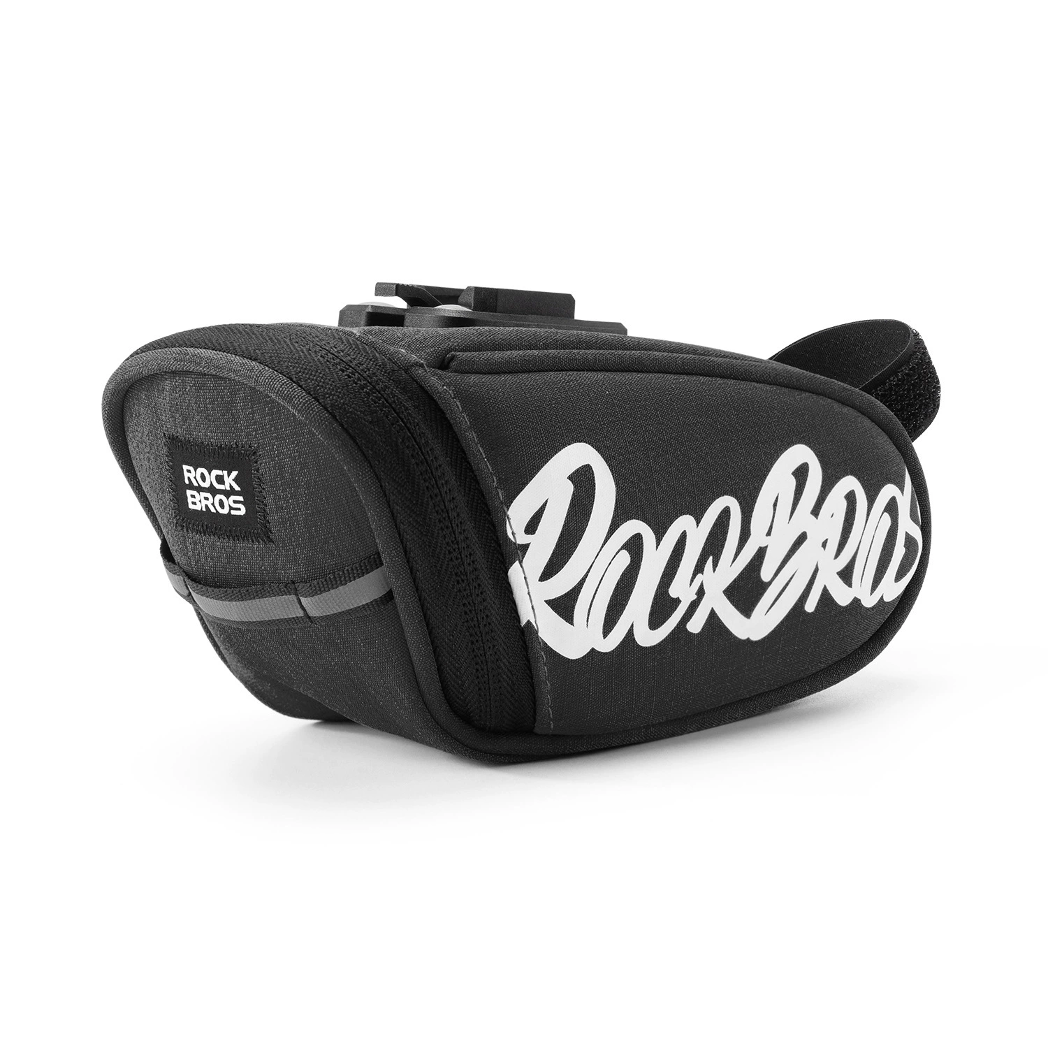 ROCKBROS Bicycle Tail Bag, Portable for Road And Mountain Bikes, Folding Bike Saddle Bag, Cycling Seat Cover Accessory, Black