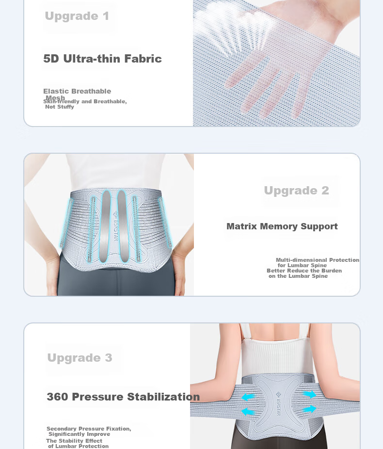 Bestray 5D Thin Back Support Belt for Herniated Disc, Breathable Professional Waist Brace for Men And Women, Sports Lumbar Support Belt for Muscle Strai 17