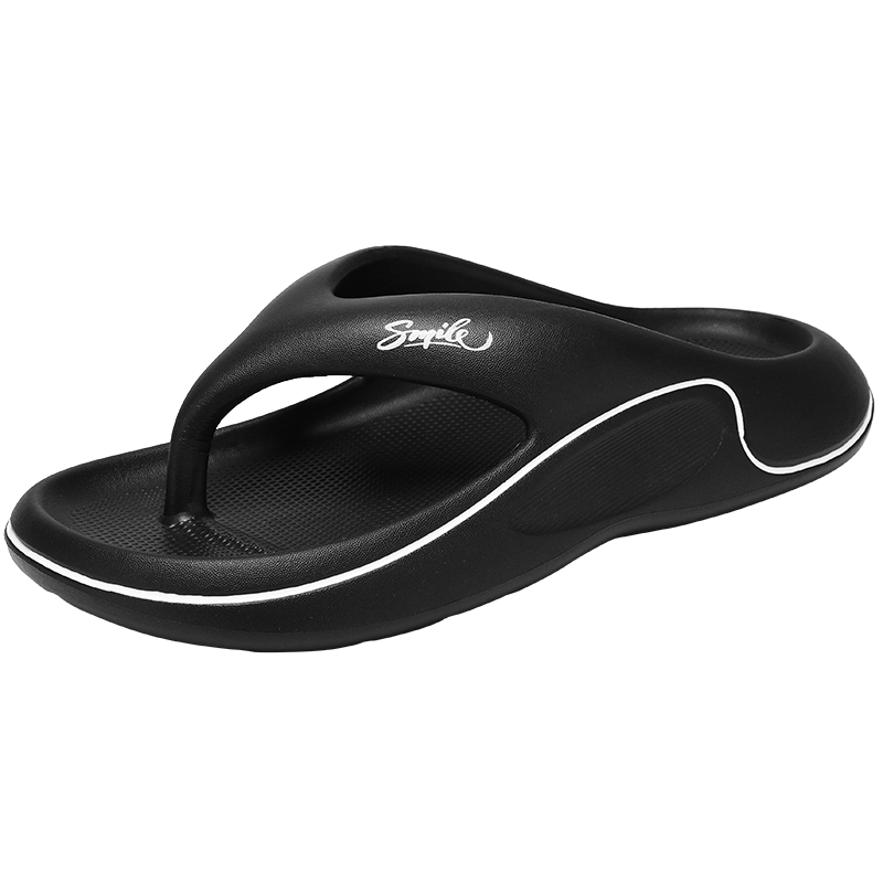 CARTELO Men's Flip-Flops for Summer Outdoor Wear, Sandals with Comfortable Step-In Feel, Beach Sandals for Men, 1566 Black, Size 42-43