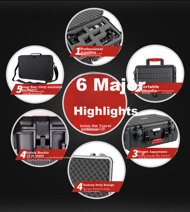 EIRMAI R600 Suitable for DJI Mavic Drone Plastic Protective Safety Case Camera Trolley Case DSLR Camera Box Photography Case Waterproof And Moisture-Proof Case with Standard Foam Padding 2