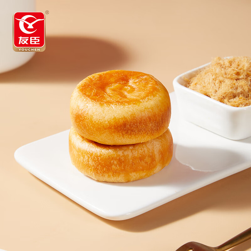 友臣肉松饼大红箱 4.2斤2.1kg 休闲零食 饼干蛋糕 早餐面包夜宵